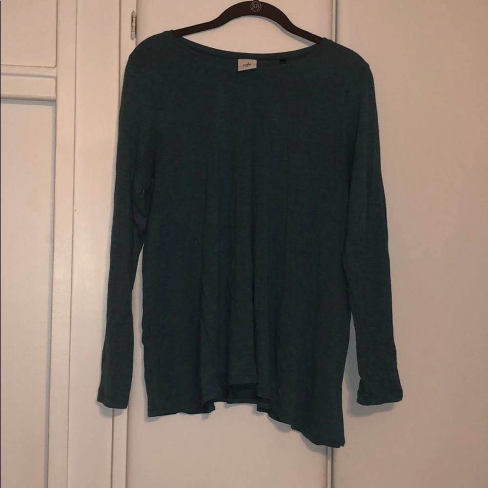 Cabi teal top. 100% rayon. Style 3056.